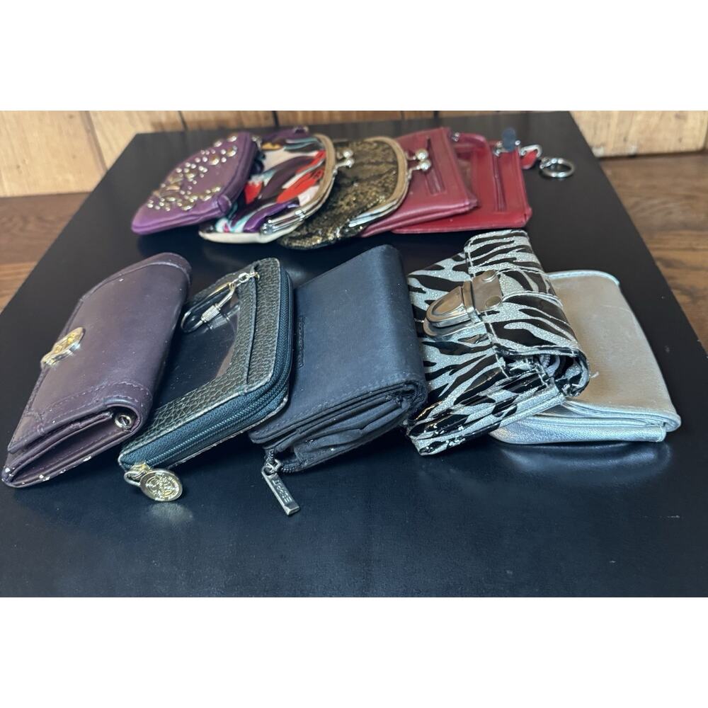 Coin Purses & Card Holders Mixed Styles Lot of 10 - Picture 6 of 14